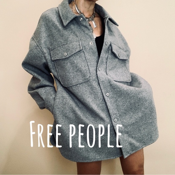 Free People Jackets & Blazers - Brand new free people- bunny grey size L